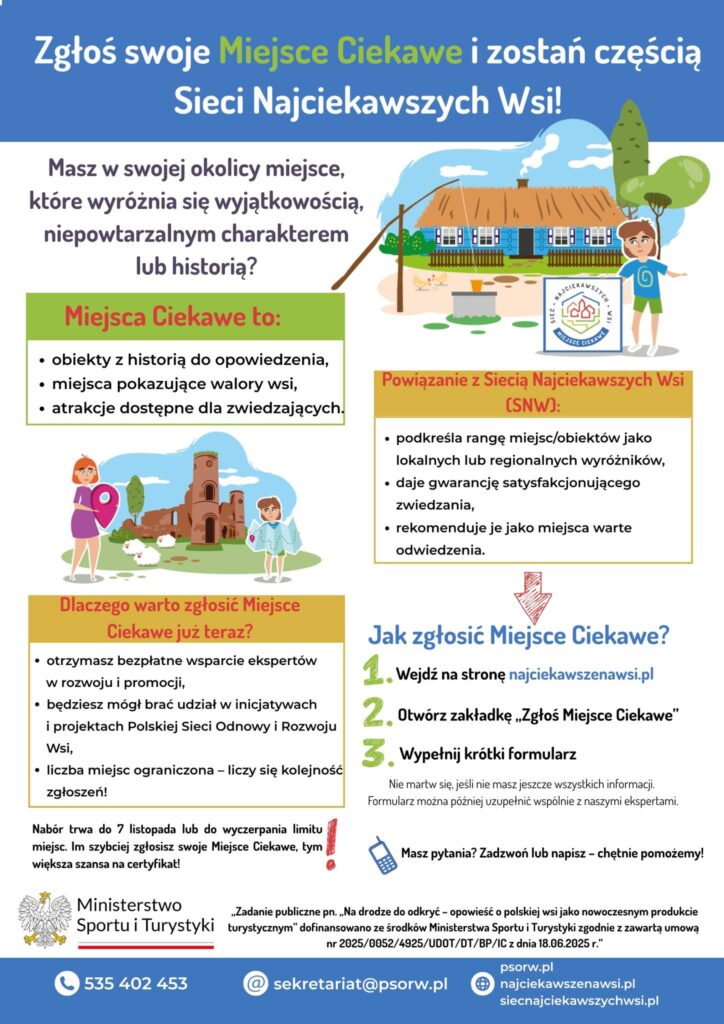 Pokażcie, co czyni Waszą wieś wyjątkową!👍