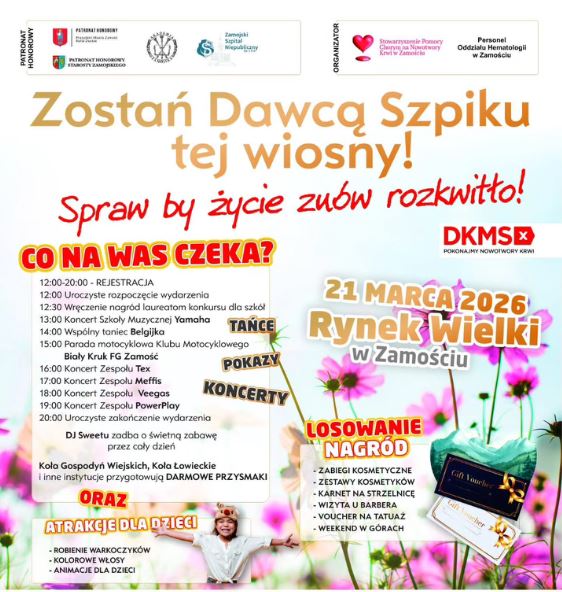 ,,Zostań dawcą szpiku tej wiosny,,