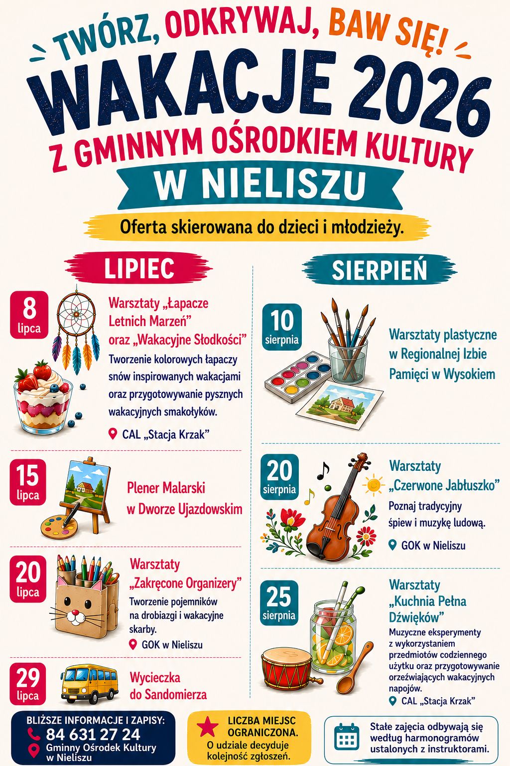 WAKACJE 2026 Z GOK W NIELISZU WAKACJE 2026 Z GOK W NIELISZU
