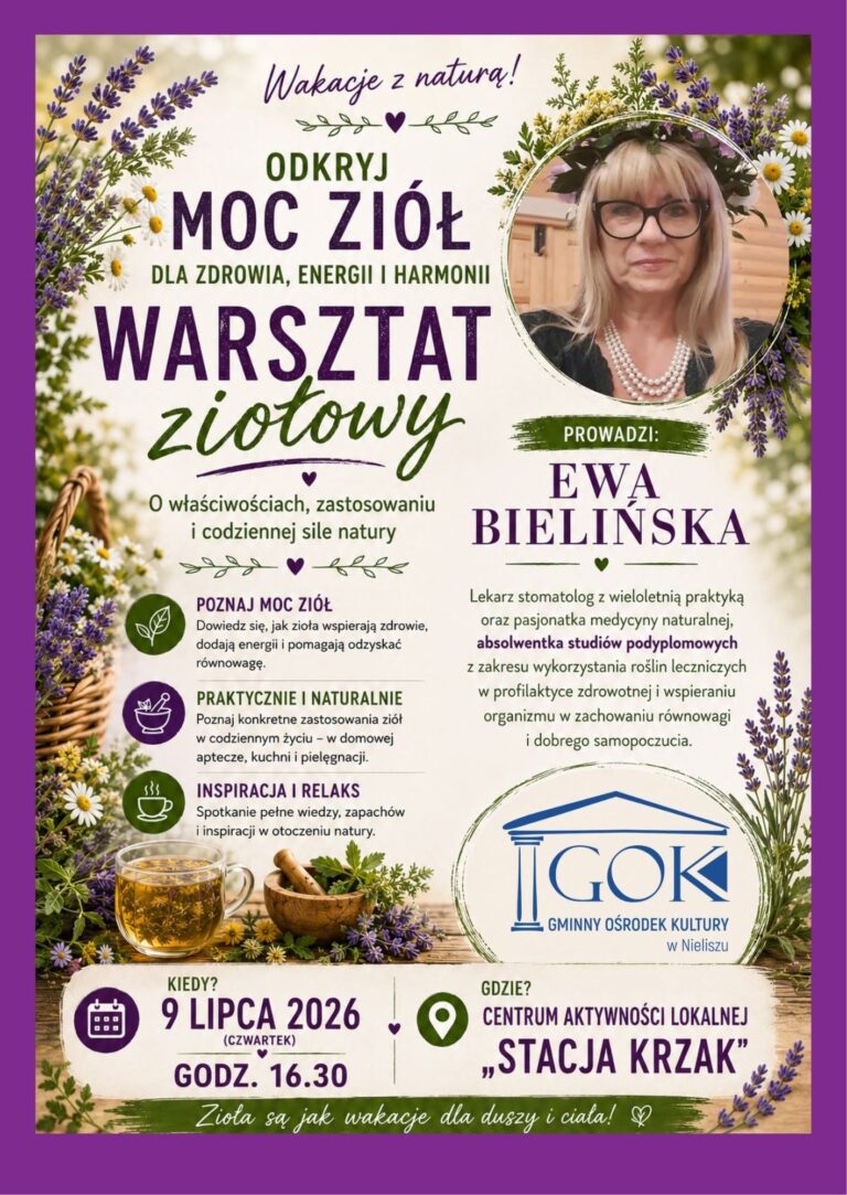 Serdecznie zapraszamy na spotkanie „Odkryj moc ziół dla zdrowia, energii i harmonii”